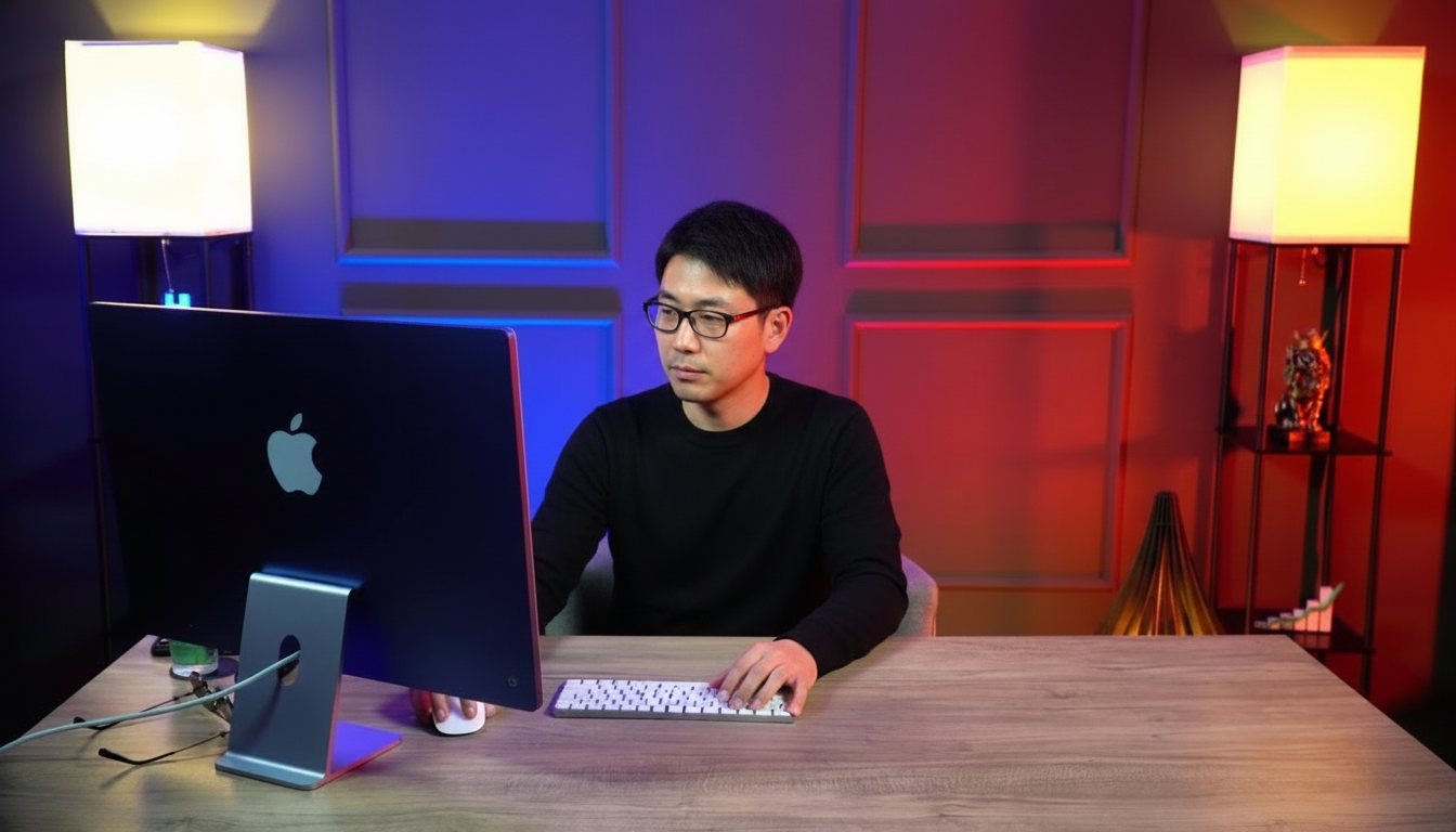 Cenário adaptável do estúdio Focus para soluções audiovisuais.